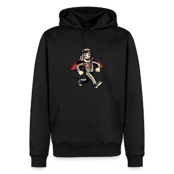 Rétro Vintage Style Halloween Vampire Costume Décoration - Sweat à capuche Premium bio Homme - noir - Devant - Nico (187cm)
