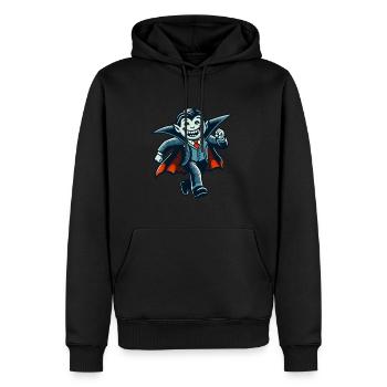 Rétro Vintage Style Halloween Costume Vampire Décoration - Sweat à capuche Premium bio Homme - noir - Devant - Nico (187cm)