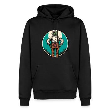 Drôle de mort-vivant cul Halloween Costume Décoration - Sweat à capuche Premium bio Homme - noir - Devant - Nico (187cm)