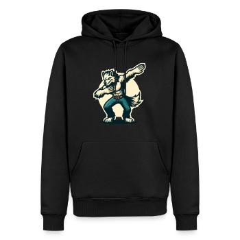 Dabbing Werewolf Funny Dabbing Design - Men’s Premium Organic Hoodie - black - Front - Nico (187cm)
