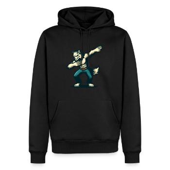Dabbing Werewolf Funny Dabbing Design - Men’s Premium Organic Hoodie - black - Front - Nico (187cm)