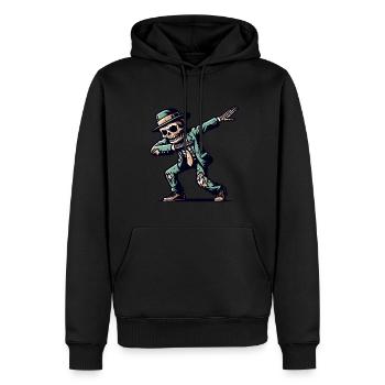 Dabbender Zombie Lustiges Dabbing Design - Männer Premium Bio Hoodie - Schwarz - Vorne - Nico (187cm)