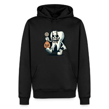 Mort-vivant Zombie Dent Halloween Costume Décoration - Sweat à capuche Premium bio Homme - noir - Devant - Nico (187cm)