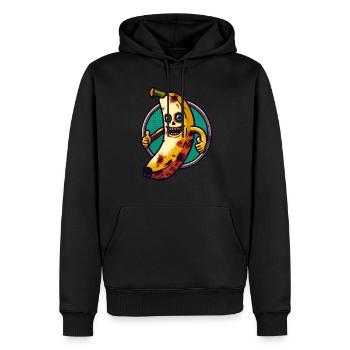 Zombie Banane Bananen Liebhaber Halloween - Männer Premium Bio Hoodie - Schwarz - Vorne - Nico (187cm)