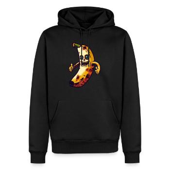 Zombie Banane Bananen Liebhaber Halloween Deko - Männer Premium Bio Hoodie - Schwarz - Vorne - Nico (187cm)