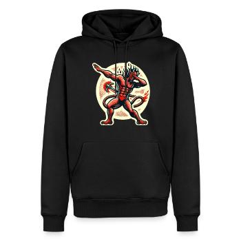 Dabbender Teufel Lustiges Dabbing Design Kostüm - Männer Premium Bio Hoodie - Schwarz - Vorne - Nico (187cm)