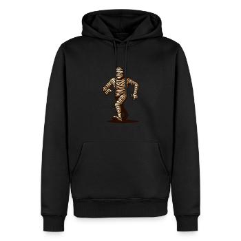 Rétro Vintage Style Momie Halloween Costume Décoration - Sweat à capuche Premium bio Homme - noir - Devant - Nico (187cm)