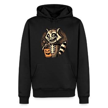 Raton laveur mort-vivant Drôle Amateur de raton laveur - Sweat à capuche Premium bio Homme - noir - Devant - Nico (187cm)