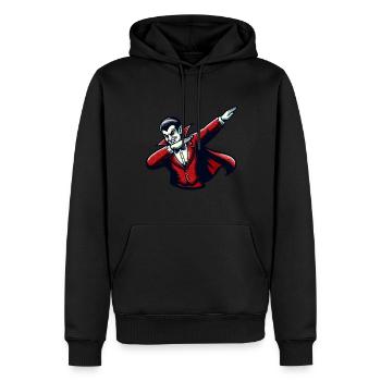 Dabbing vampire Drôle Dabbing Design - Sweat à capuche Premium bio Homme - noir - Devant - Nico (187cm)