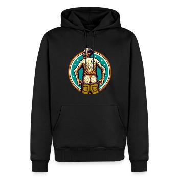 Drôle de mort-vivant cul Halloween Costume Décoration - Sweat à capuche Premium bio Homme - noir - Devant - Nico (187cm)