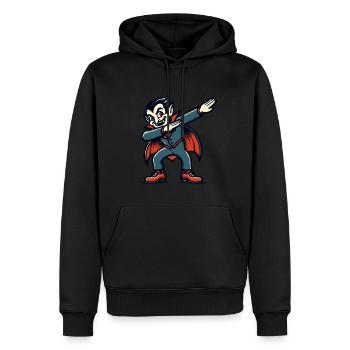 Dabbing Vampire Drôle Dabbing Design Halloween - Sweat à capuche Premium bio Homme - noir - Devant - Nico (187cm)