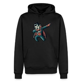 Dabbing vampire Drôle Dabbing Design - Sweat à capuche Premium bio Homme - noir - Devant - Nico (187cm)