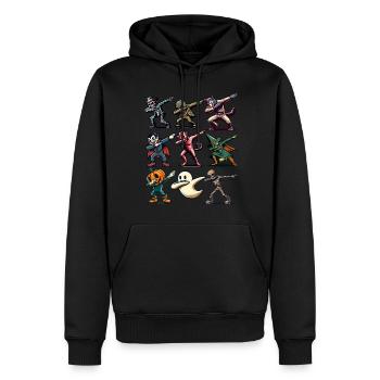 Dabbing Halloween Creatures Drôle Dabbing - Sweat à capuche Premium bio Homme - noir - Devant - Nico (187cm)