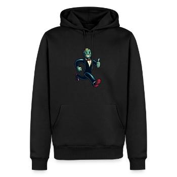 Retro Vintage Stil Halloween Zombie Kostüm Deko - Männer Premium Bio Hoodie - Schwarz - Vorne - Nico (187cm)