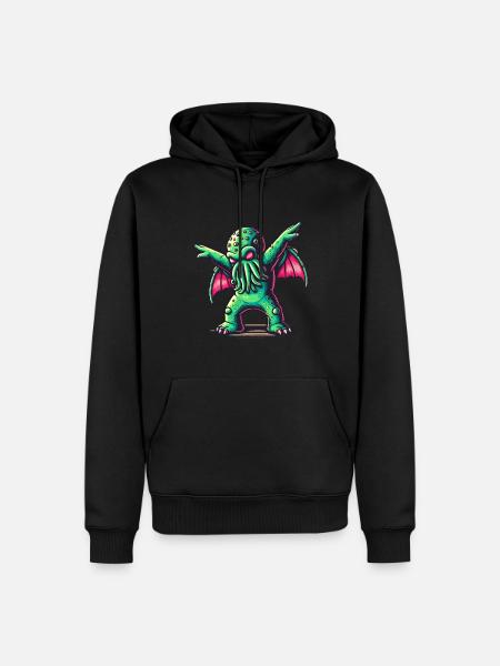 Funny Dancing Cthulhu Tentacle Creature - Men’s Premium Organic Hoodie - black