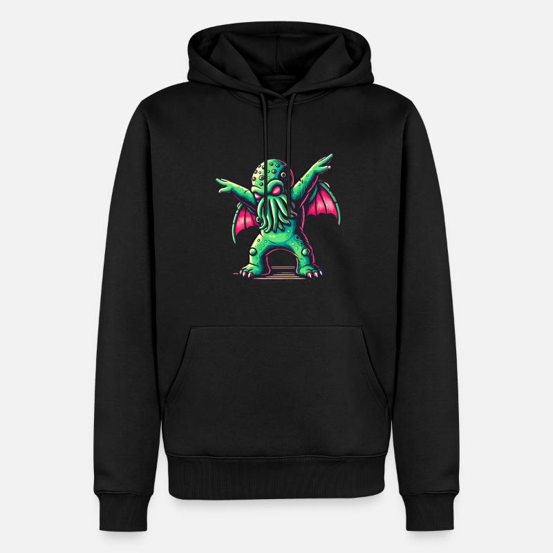 Drôle Dansant Cthulhu Tentacule Créature - Sweat à capuche Premium bio Homme - noir