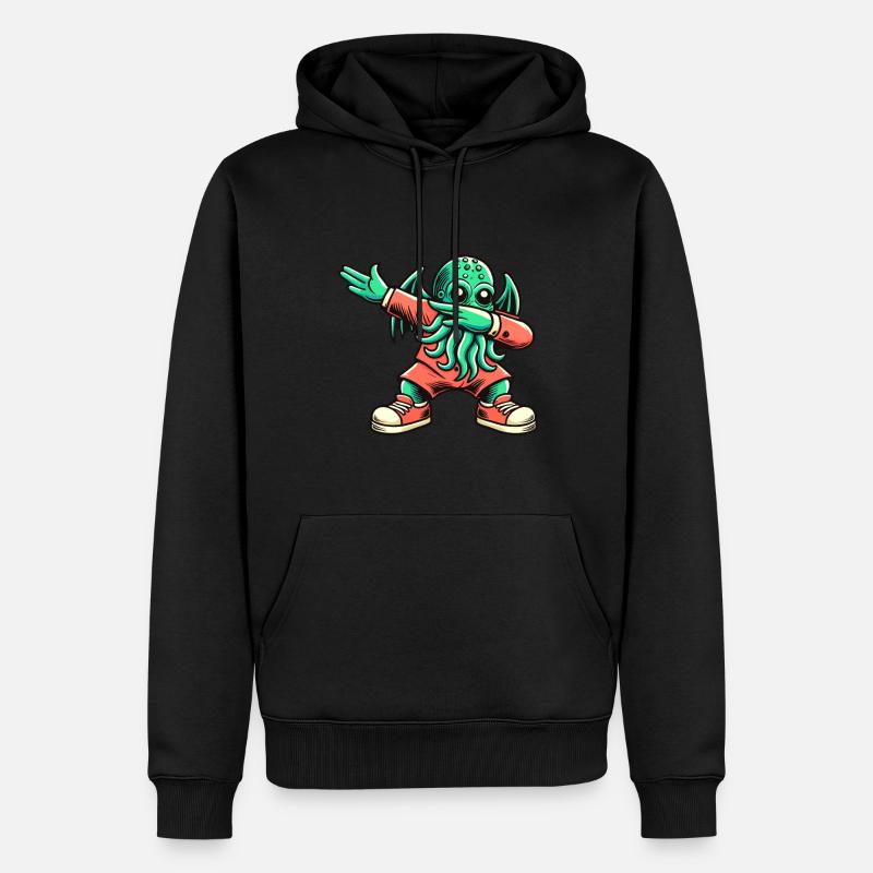 Lustiger Dabbender Cthulhu Dabbing Design - Männer Premium Bio Hoodie - Schwarz