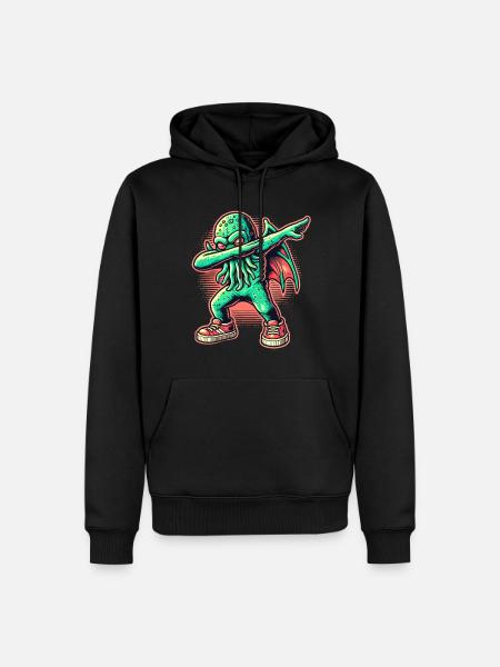 Funny Dabbing Cthulhu Dabbing Design - Men’s Premium Organic Hoodie - black