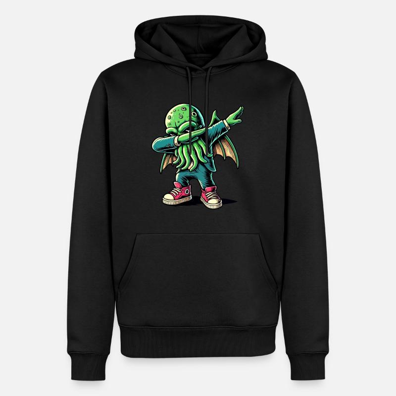 Lustiger Dabbender Cthulhu Dabbing Design - Männer Premium Bio Hoodie - Schwarz