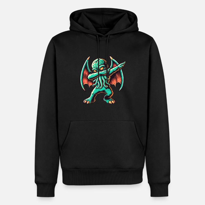 Lustiger Dabbender Cthulhu Dabbing Design - Männer Premium Bio Hoodie - Schwarz