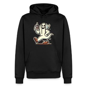 Kaffeeliebhaber Barista Geist Lustiger Kaffee - Männer Premium Bio Hoodie - Schwarz - Vorne - Nico (187cm)