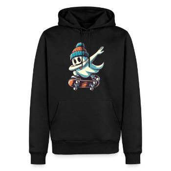 Planche à roulettes Dabbing Ghost Planche à roulettes Dab - Sweat à capuche Premium bio Homme - noir - Devant - Nico (187cm)