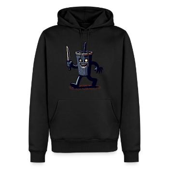 Scary Psycho Drinking Cup Drinks - Men’s Premium Organic Hoodie - black - Front - Nico (187cm)