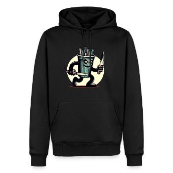 Scary Psycho Drinking Cup Drinks - Men’s Premium Organic Hoodie - black - Front - Nico (187cm)