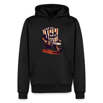 Unheimliches Psycho Popcorn Für Gruselfilme - Männer Premium Bio Hoodie - Schwarz - Vorne - Nico (187cm)