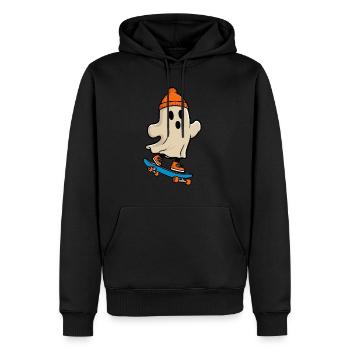 Skateboarding Spooky Party Skateboarders - Men’s Premium Organic Hoodie - black - Front - Nico (187cm)