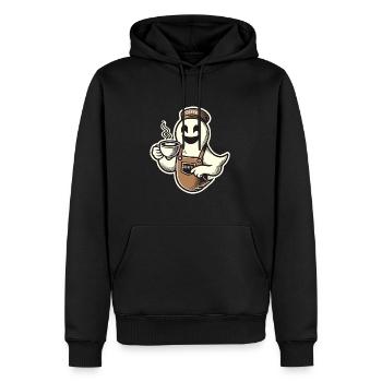 Kaffeeliebhaber Barista Geist Lustiger Kaffee - Männer Premium Bio Hoodie - Schwarz - Vorne - Nico (187cm)