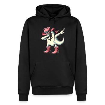 Cowboy Dabbing Ghost Ghoul Dab Halloween - Sweat à capuche Premium bio Homme - noir - Devant - Nico (187cm)