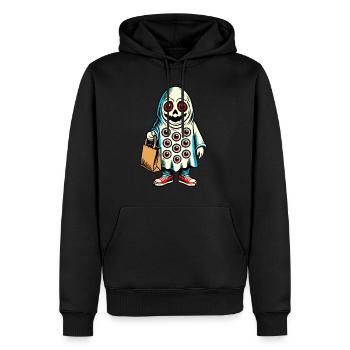 Gespenstische Party Trick Or Treat Streetwear - Männer Premium Bio Hoodie - Schwarz - Vorne - Nico (187cm)