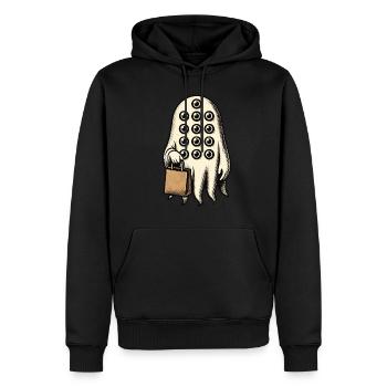 Gespenstische Party Lustiges Halloween Streetwear - Männer Premium Bio Hoodie - Schwarz - Vorne - Nico (187cm)