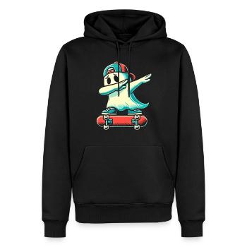 Skateboarding Dabbing Ghost Funny Halloween - Men’s Premium Organic Hoodie - black - Front - Nico (187cm)
