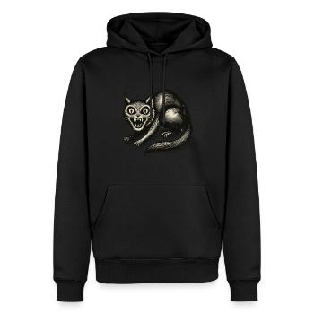 Chat Sorcière Magique Chat Horreur Horrible - Sweat à capuche Premium bio Homme - noir - Devant - Nico (187cm)