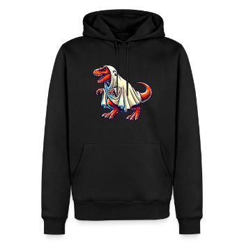 Mignon Dinosaure Fantôme Drôle T-Rex - Sweat à capuche Premium bio Homme - noir - Devant - Nico (187cm)