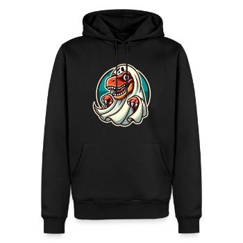 Mignon Dinosaure Fantôme Drôle T-Rex - Sweat à capuche Premium bio Homme - noir - Devant - Nico (187cm)