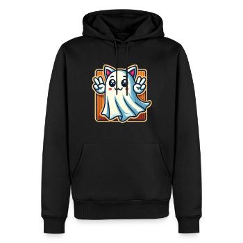 Katzenohren Gespenst Kemonomimi Girl Kostümidee - Männer Premium Bio Hoodie - Schwarz - Vorne - Nico (187cm)