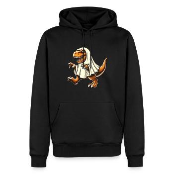 Cute Dinosaur Ghost Funny T-Rex - Men’s Premium Organic Hoodie - black - Front - Nico (187cm)