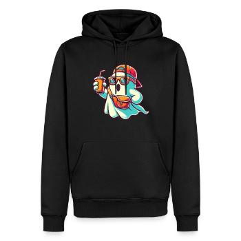 Boo-Jee Fantôme Drôle Fantôme à la mode - Sweat à capuche Premium bio Homme - noir - Devant - Nico (187cm)