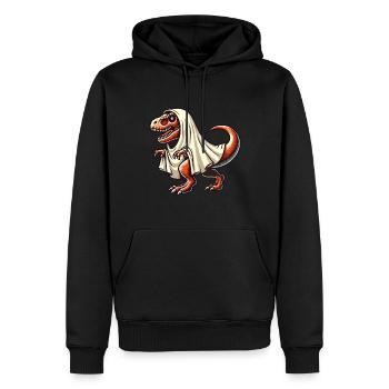 Mignon Dinosaure Fantôme Drôle T-Rex - Sweat à capuche Premium bio Homme - noir - Devant - Nico (187cm)