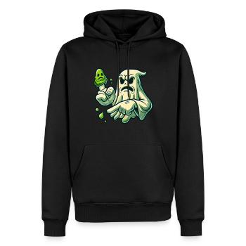 Lustiger Popel Geist Retro Cartoon Stil Booger - Männer Premium Bio Hoodie - Schwarz - Vorne - Nico (187cm)