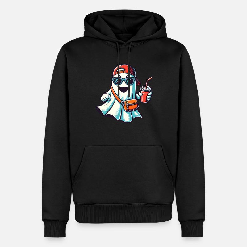 Boo-Jee Gespenst Lustiger Modischer Geist - Männer Premium Bio Hoodie - Schwarz