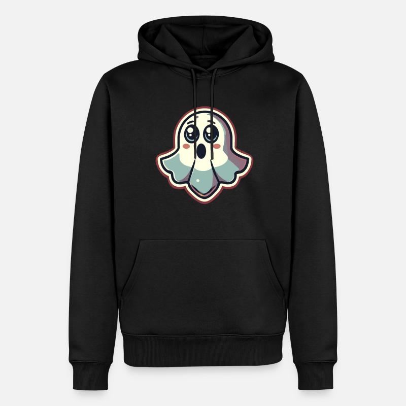 Scared Ghost Funny Ghost Design - Men’s Premium Organic Hoodie - black