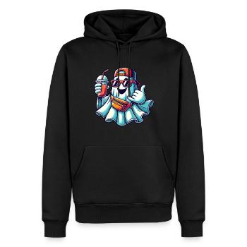 Boo-Jee Fantôme Drôle Fantôme à la mode - Sweat à capuche Premium bio Homme - noir - Devant - Nico (187cm)