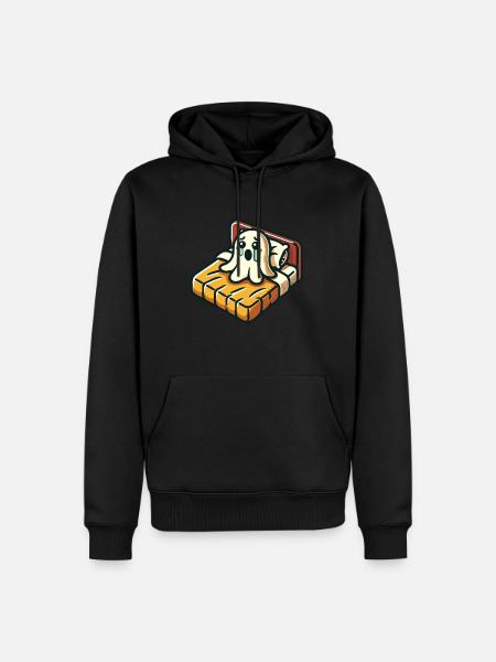 Sad Ghost Funny Ghost Design - Men’s Premium Organic Hoodie - black
