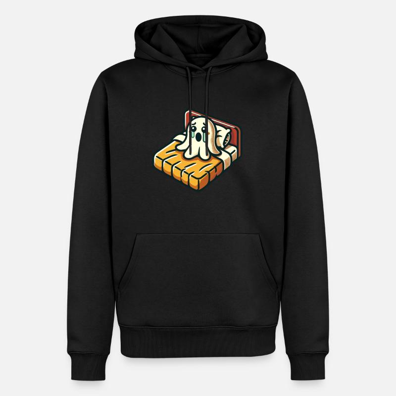 Sad Ghost Funny Ghost Design - Men’s Premium Organic Hoodie - black