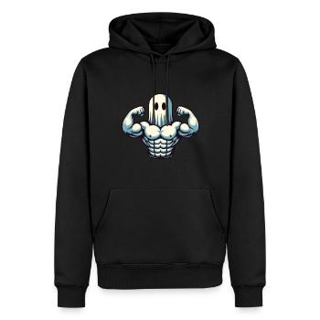 Bodybuilding Ghost Funny Gym Ghost - Men’s Premium Organic Hoodie - black - Front - Nico (187cm)
