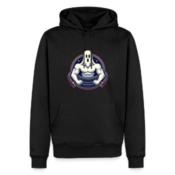 Bodybuilding Ghost Funny Gym Ghost - Men’s Premium Organic Hoodie - black - Front - Nico (187cm)
